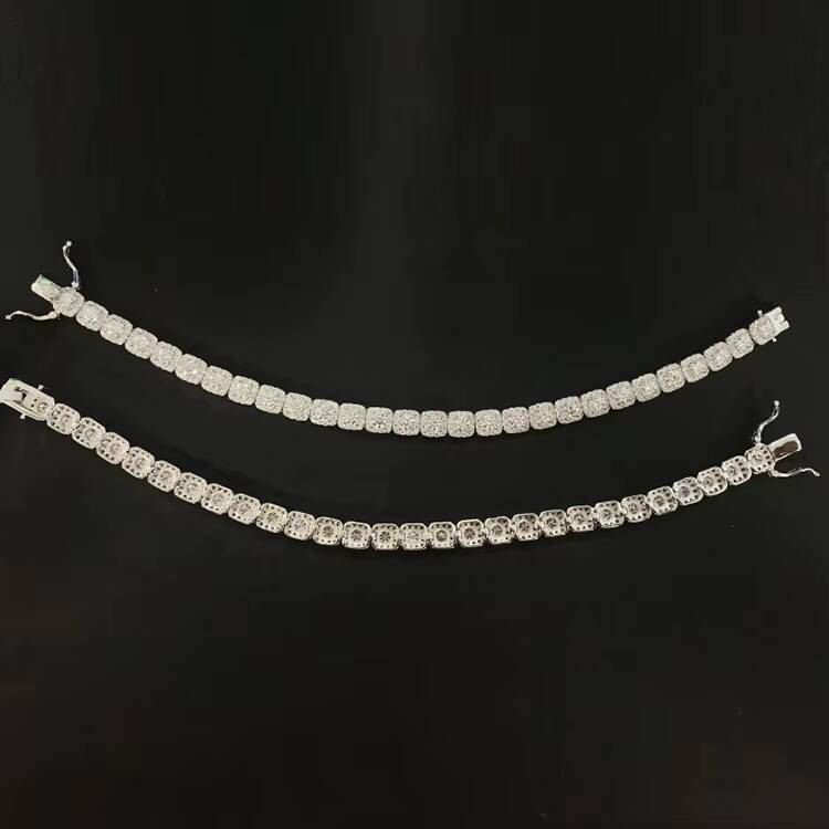 VOAINO New Trendy Tennis Bracelet 6MM VVS 9K 14K 18K Gold Customized Cluster Lab Grown Diamond Tennis Bracelet