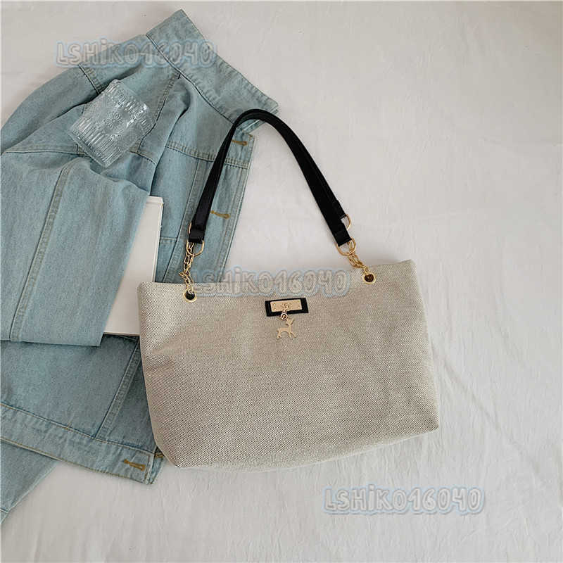 Casual Large Capacity Bag for Women 2024 New Versatile Nylon Bag Commuting Class Shoulder Bag Simple Tote Bag H250804