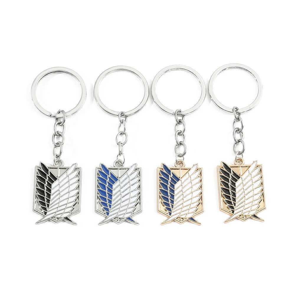 Anime Attack on Titan Enamel Badge Pendant Decoration Metal Keychain for Women Men Jewelry Accessories Gift G250802