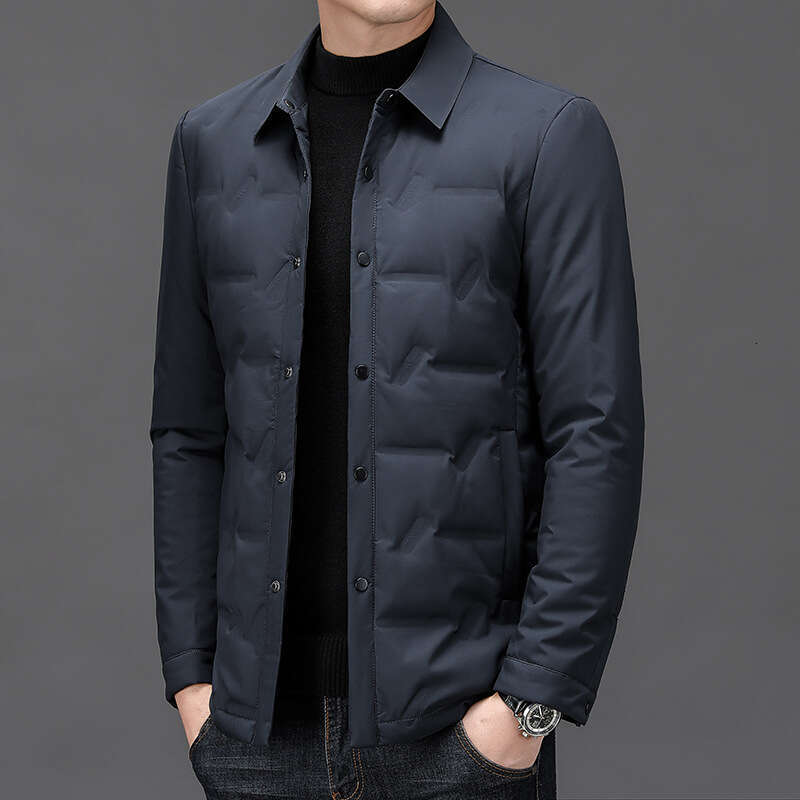 German Single White Duck Down Lightweight Men's Casual Jacket Short Autumn And Winter Coat