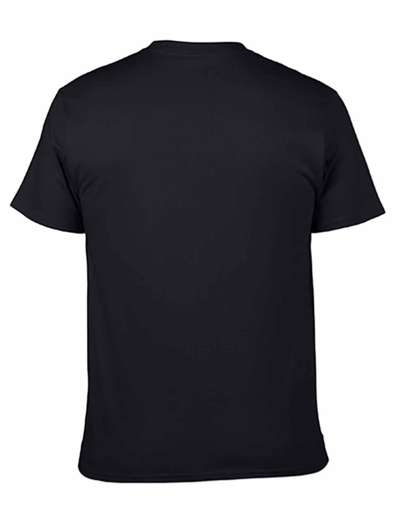 Men's Summer Casual Round Neck Polyester Pattern - "Find Your Footprint Follow It" Design with Hiker Illustration, Black, Lightweight a