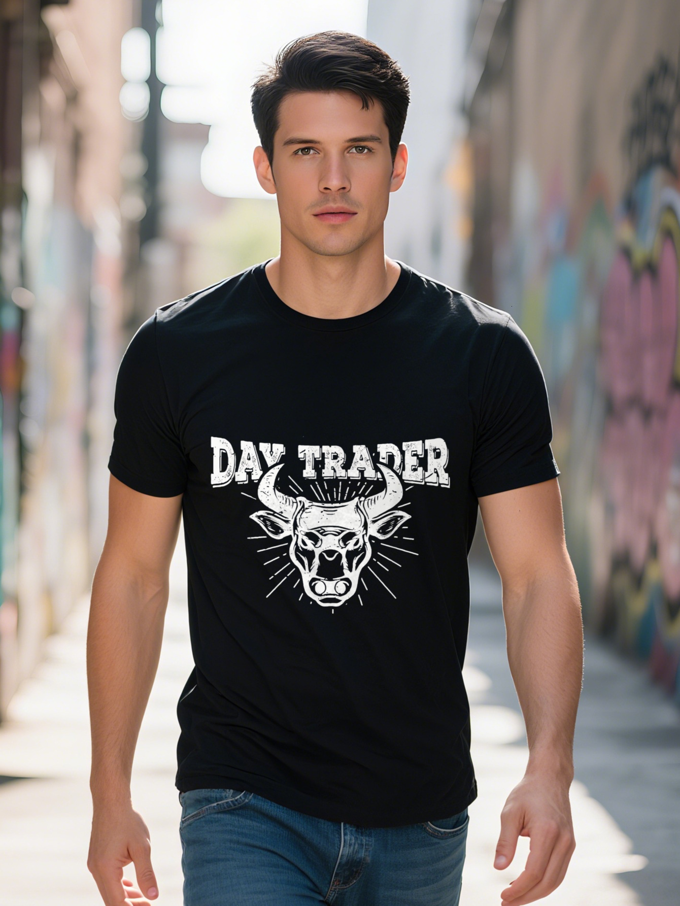 Men S T-shirt g Cotton Day Trader Stock Market Investor Finance Gift Idea T Shirt dccaf