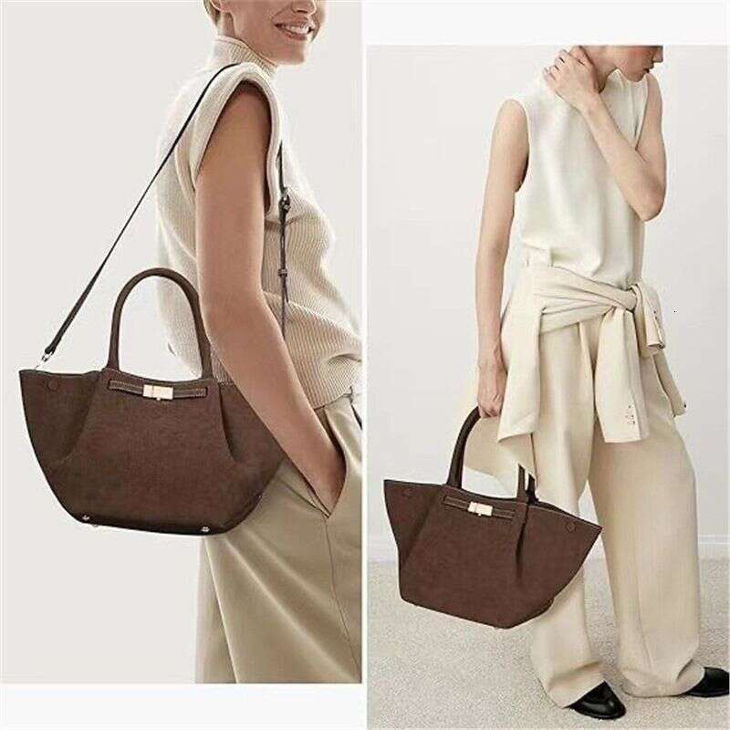 Demellie Wing Autumn Winter Suede Tote Large Capacity Shoulder Handbag Underarm Bag For Women