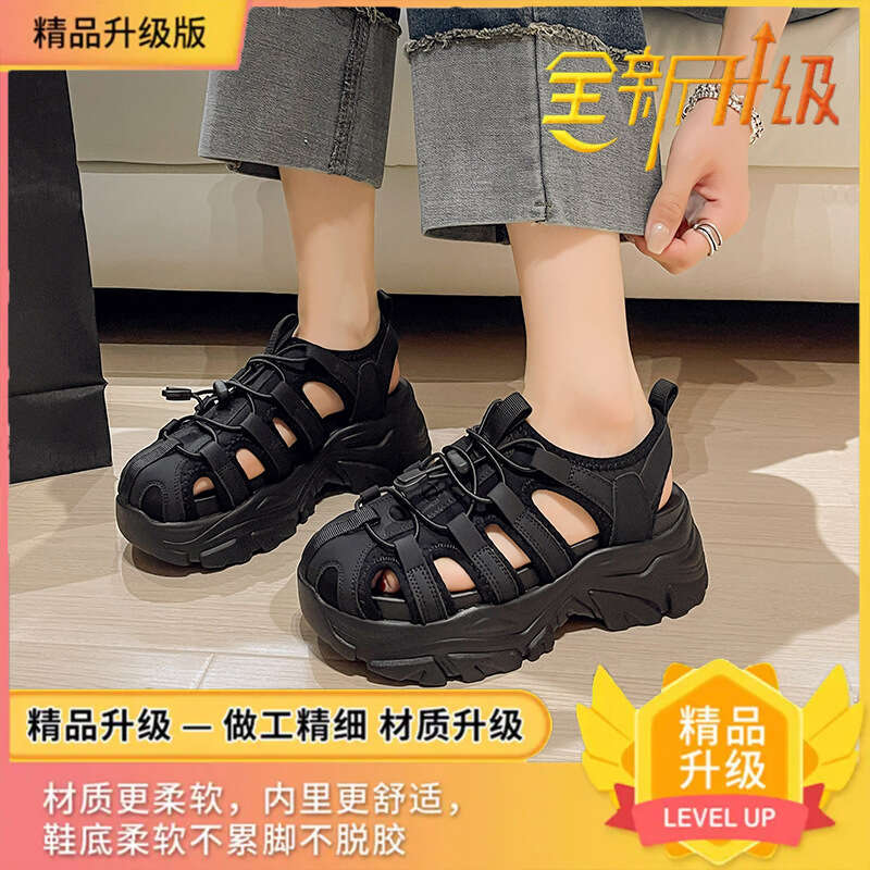 2025 New Summer designer shoes Roman Thick-Soled Platform Height-Increasing Breathable Sports Casual Shoes for Petite Women
