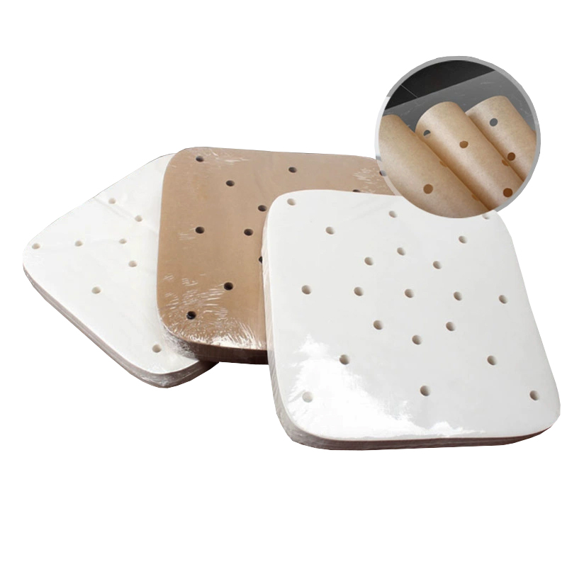 100 sheets of steamer paper air fryer paper square silicone oil paper baking paper thickened food grade oil absorption and antistick