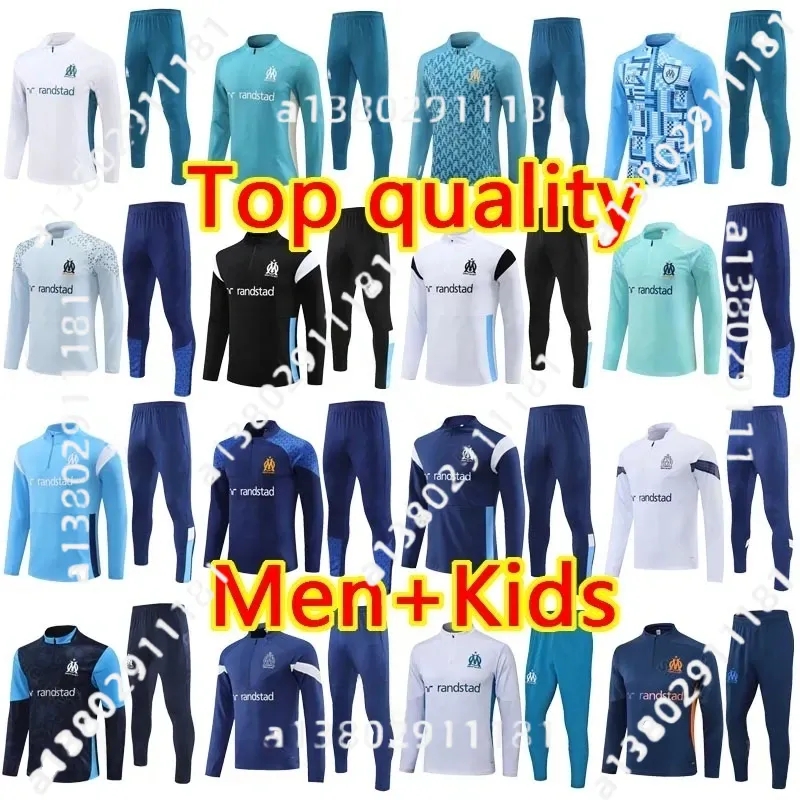 2025 26 kids men Mmarseille tracksuits GREENWOOD BALERDI MarseilleES survetement 24 25 26 soccer Training Olympique OM tracksuit football Sportswear jogging kit6