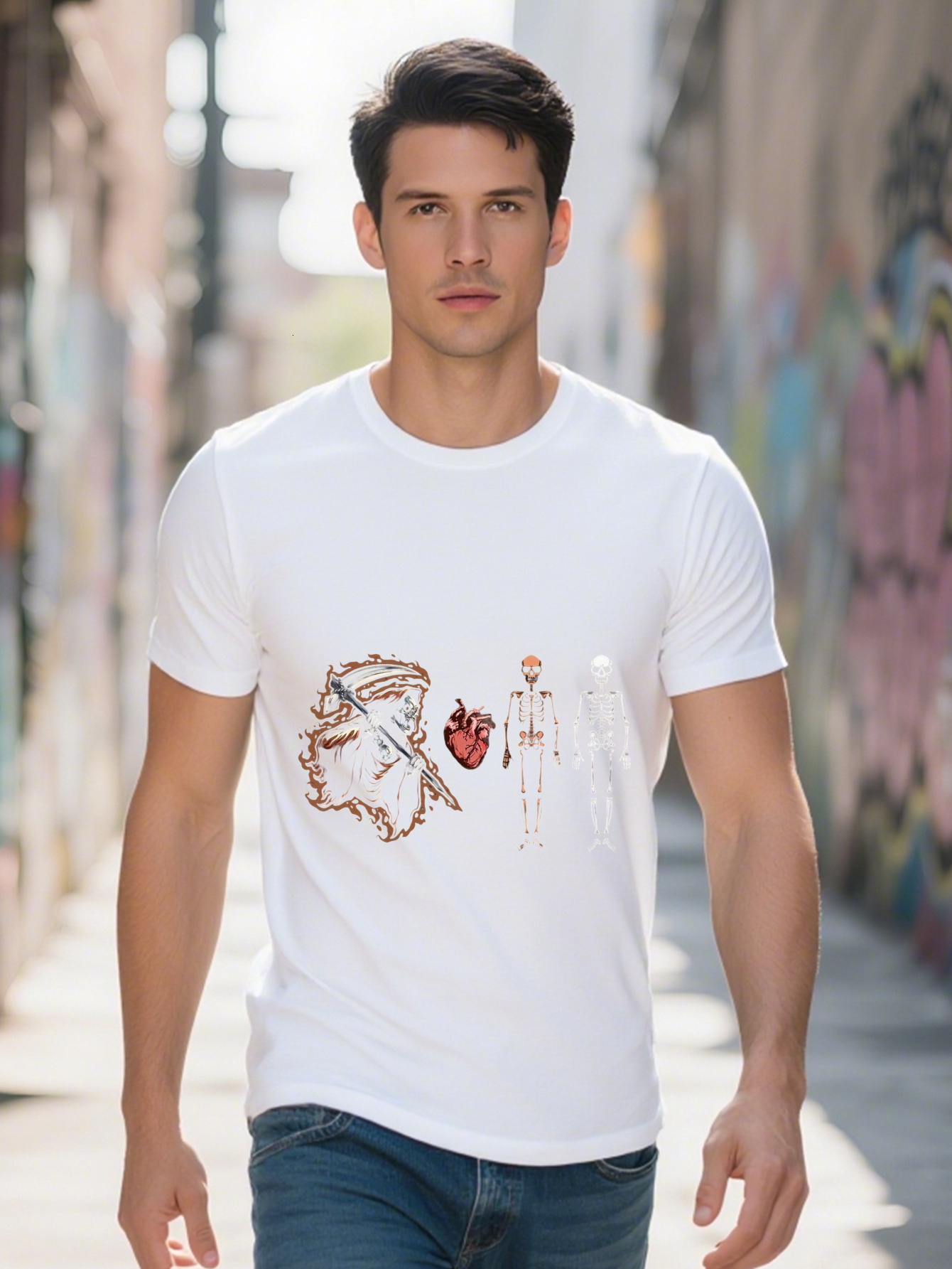 100% Cotton Blend Men's T-Shirt 3a2e2