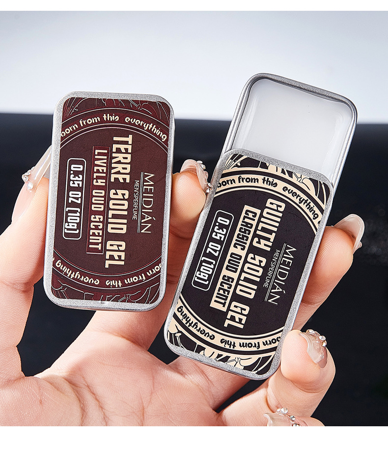 Men Solid Perfume Gel Easy to Dry Balm Mild Long Lasting Aroma Deodorant Fragrance 4 pack X250830