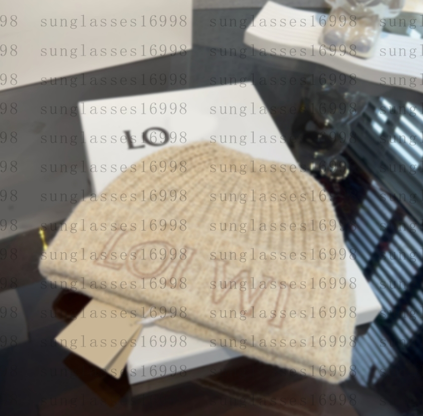 Fashion Loews Beanie Women Designer Embroidered Letter Cold Hat Thickened Cashmere Thermal Hat Casquette Luxury Men's Ski Windbreaker