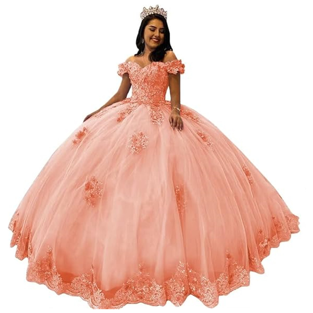 Lavender Off Shoulder Beads Quinceanera Dresses Ball Gown Sweet 16 Year Princess Dresses For 15 Years vestidos de 15 anos BC1462
