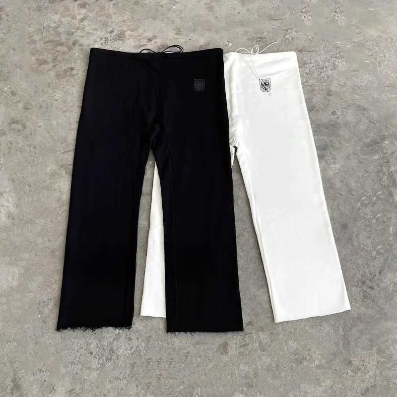 Thin FLeece Vultures Sweatpants Black White Straight Track Pants Men Women Winter Casual Loose Cut Jogger Trousers YZY X250804