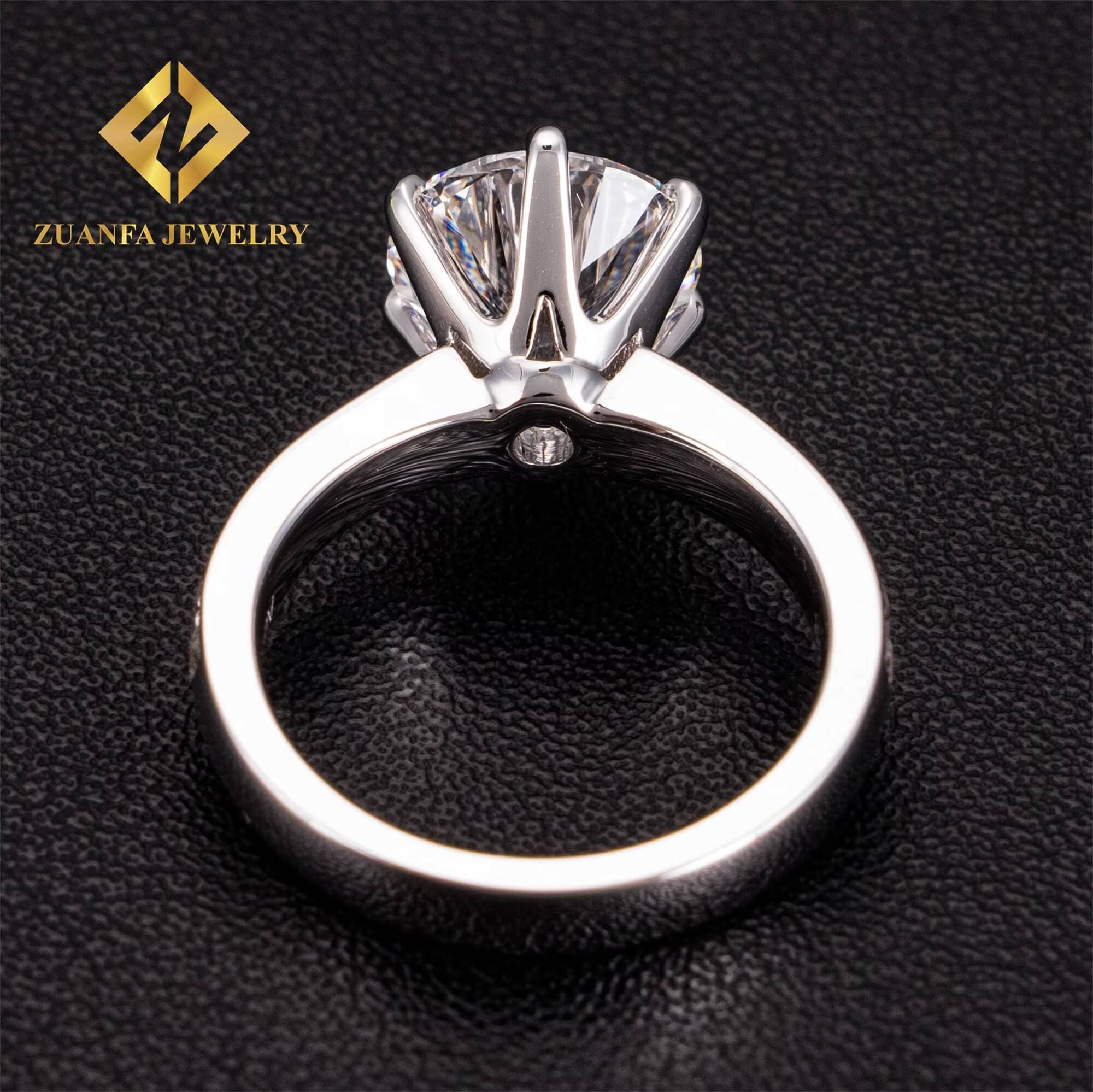 IGI Certificates Classic 6 Claws 18k Real Gold Gorgeous Bridal Wedding Jewelry 3Ct E VS1 Lab Grown Diamond Engagement Rings