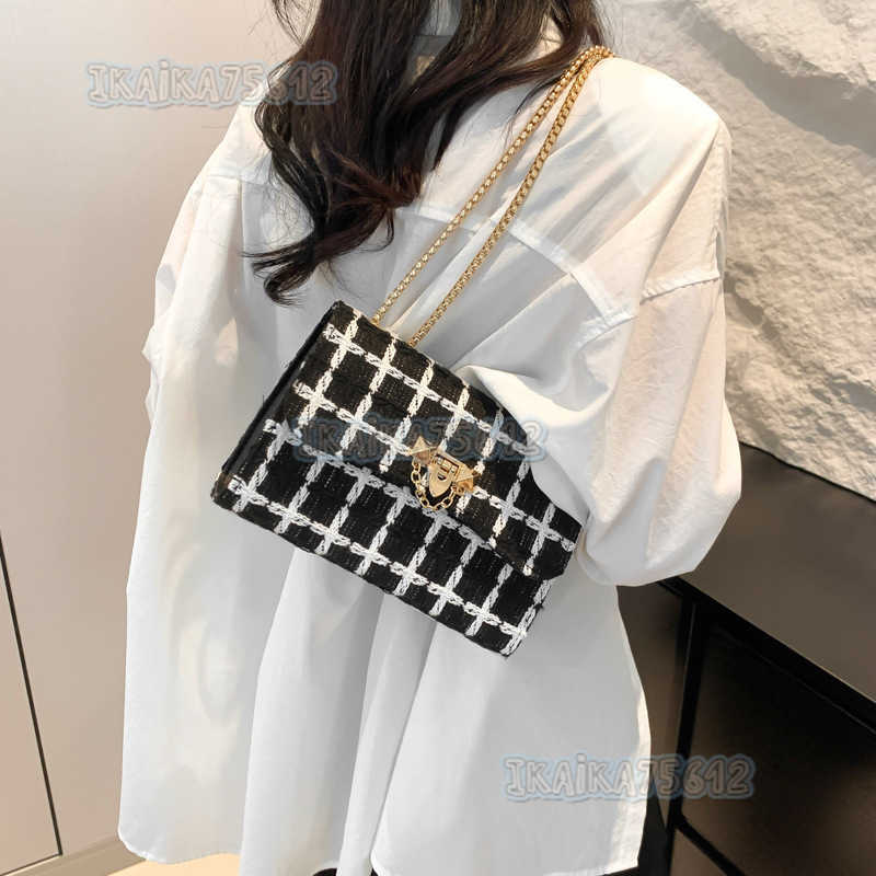 2025 Spring Summer New Casual Personality Trendy Beautiful Fashion Trend Chain Bag Textured Single Shoulder Crossbody Small Square Bag H250804