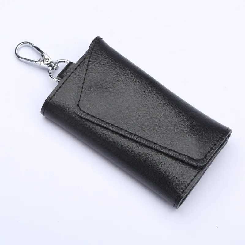 New Genuine Leather Keychain Men Key Holder Key Organizer Pouch Car Key Pouch Wallet Housekeeper Key Case Mini Card Bag G250802