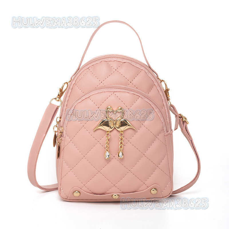 Womens Quilted Embroidery Small Backpack 2025 Autumn Winter New Personality Tassel School Bag Trendy H250804