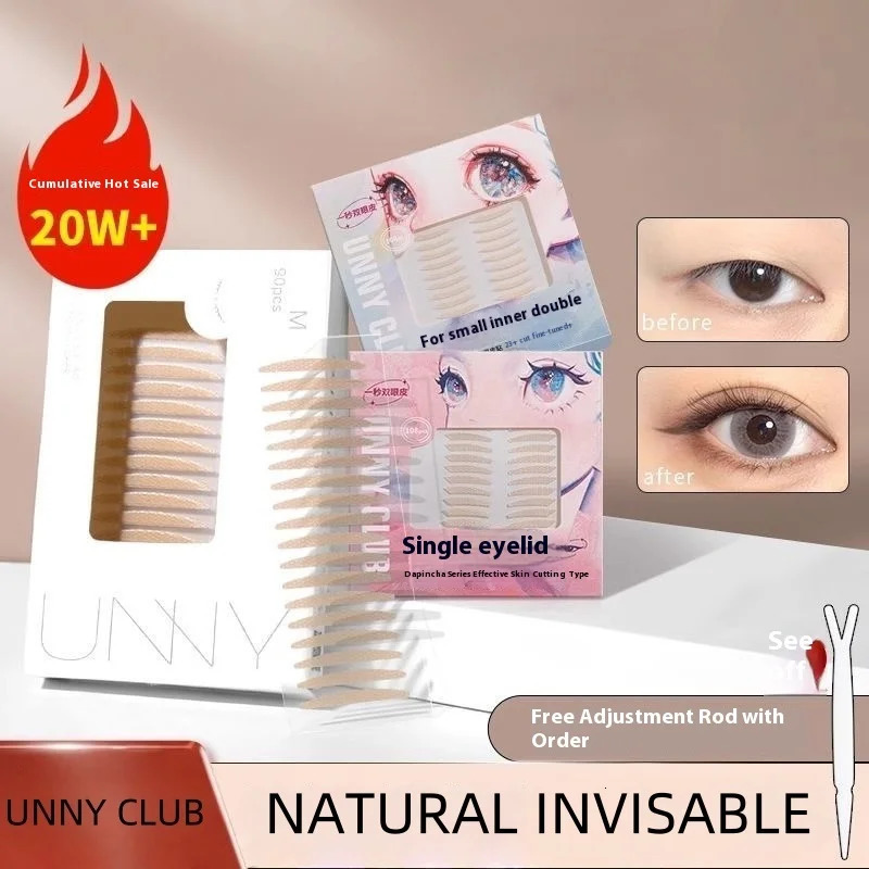 U N Y Double Eyelid Tape for Monolid Hooded Eyes - Invisible Natural Look Eyelid Stickers 250730