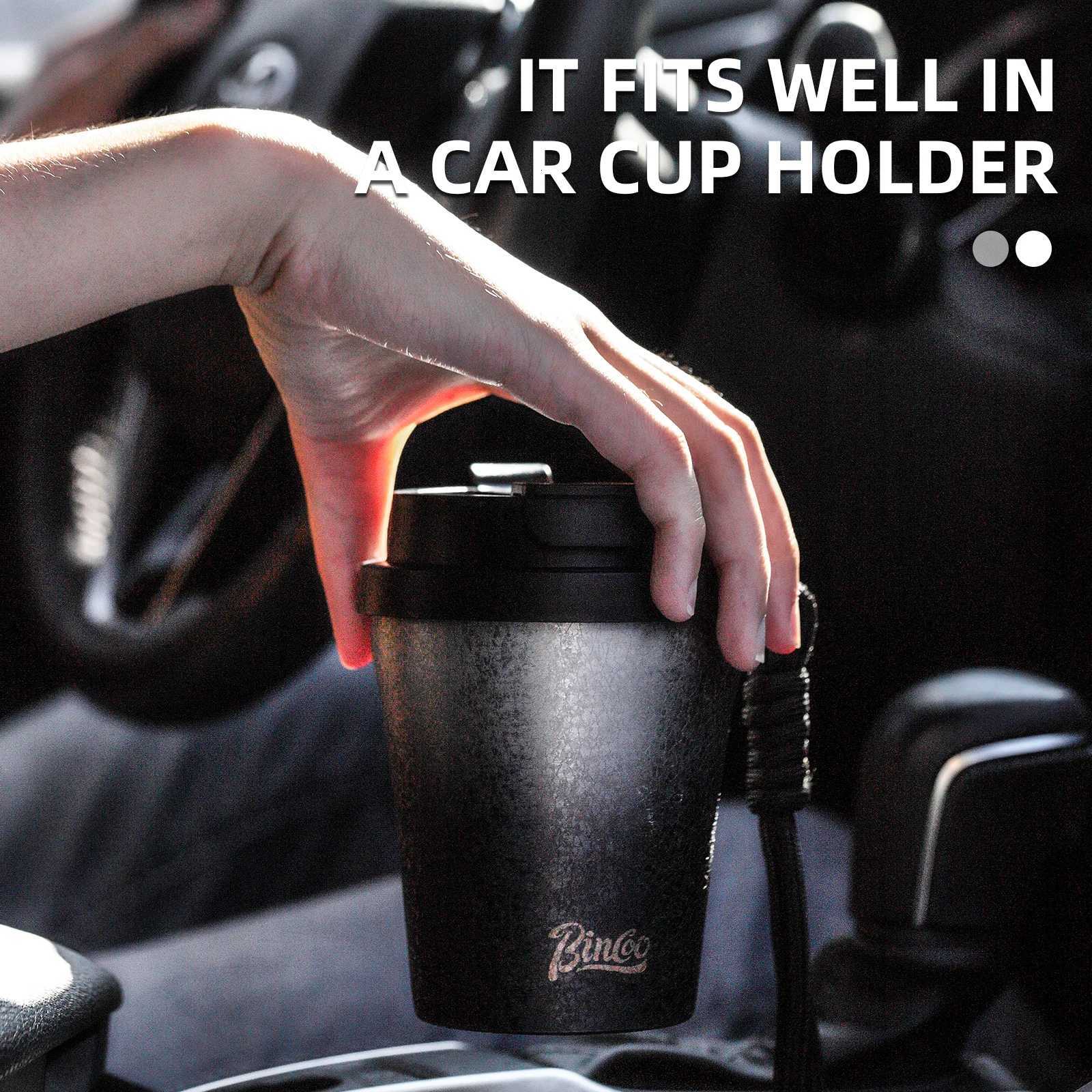 280ml Double Wall Ceramic Travel Mug Insulated Portable Stainless Steel Thermal Cup for Camping Daily Y250802 W260226