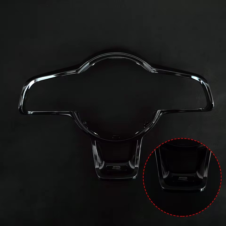 For VW Golf MK7 7.5 R Polo Rline steering wheel Bright black button frame with Old R New R Gti red Gti Logo