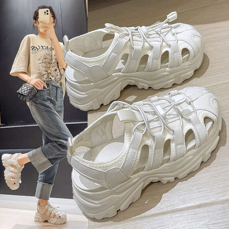 2025 New Summer designer shoes Roman Thick-Soled Platform Height-Increasing Breathable Sports Casual Shoes for Petite Women