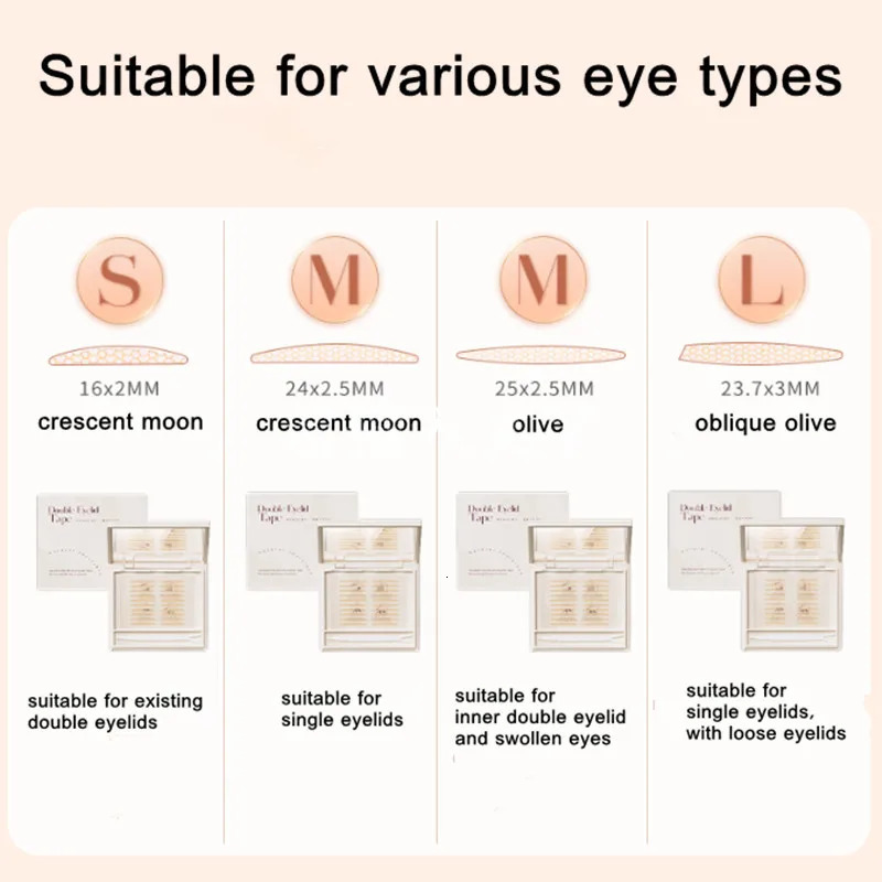 A K F Natural Invisible Double Eyelid Tape Stickers Fiber Instant Eyelid Lift Paste Long Lasting Bigger Eyes Beauty Tool 250730