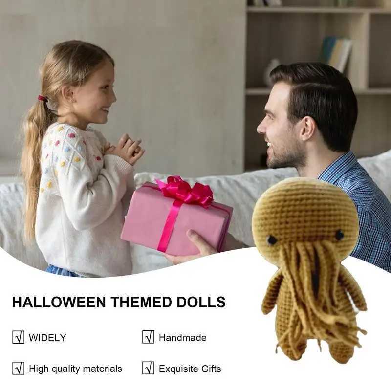 New Halloween Knitting Voodoo Doll Handmade Horror Plushies Doll Home Decoration For Scream Night Parties Room Decor M250804