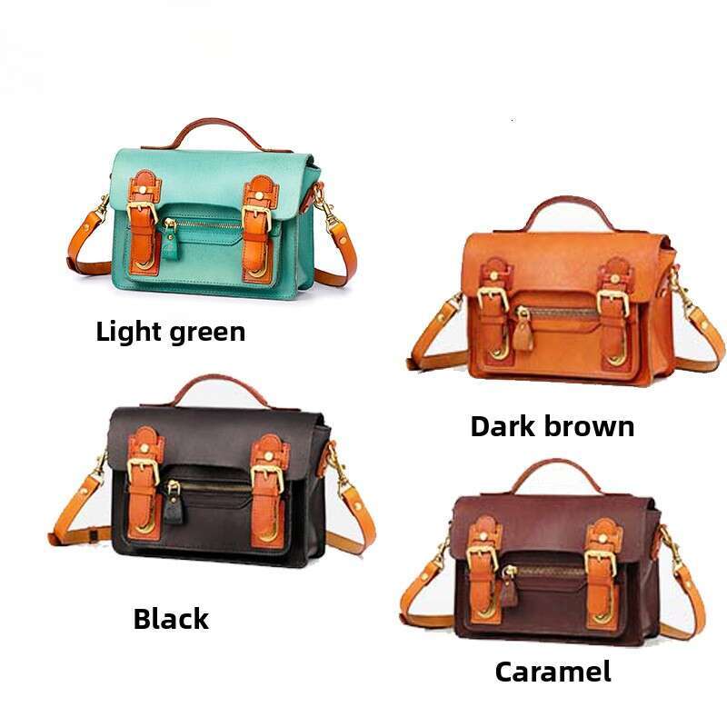Style Personality New British Genuine Women's Crossbody Leather Handbag Fashion Niche Commuter Shoulder Bag