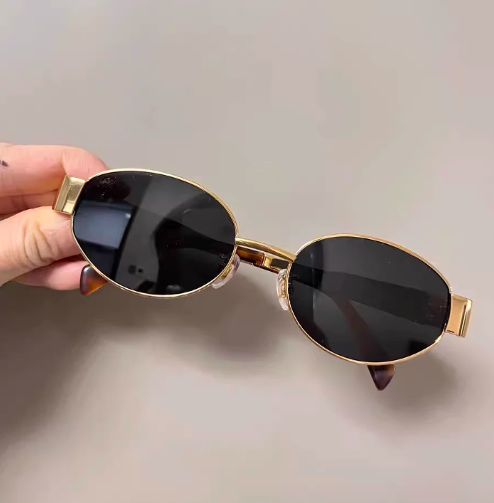Sunglasses designer Retro Trendy for Women Men Vintage Fashion Design Oval sun glasses Y2K Unisex Metal Frame Shades