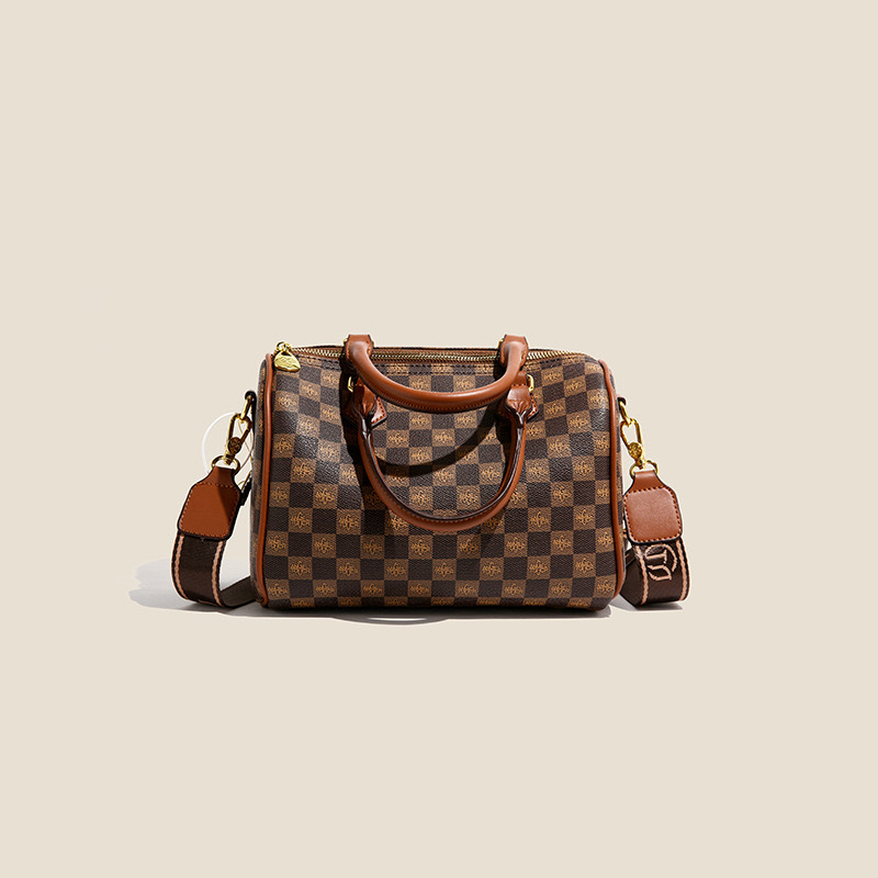 Premium 2025 New Bag Women's Fashion Boston Pillow Bag Texture Versatile Printed Handbag