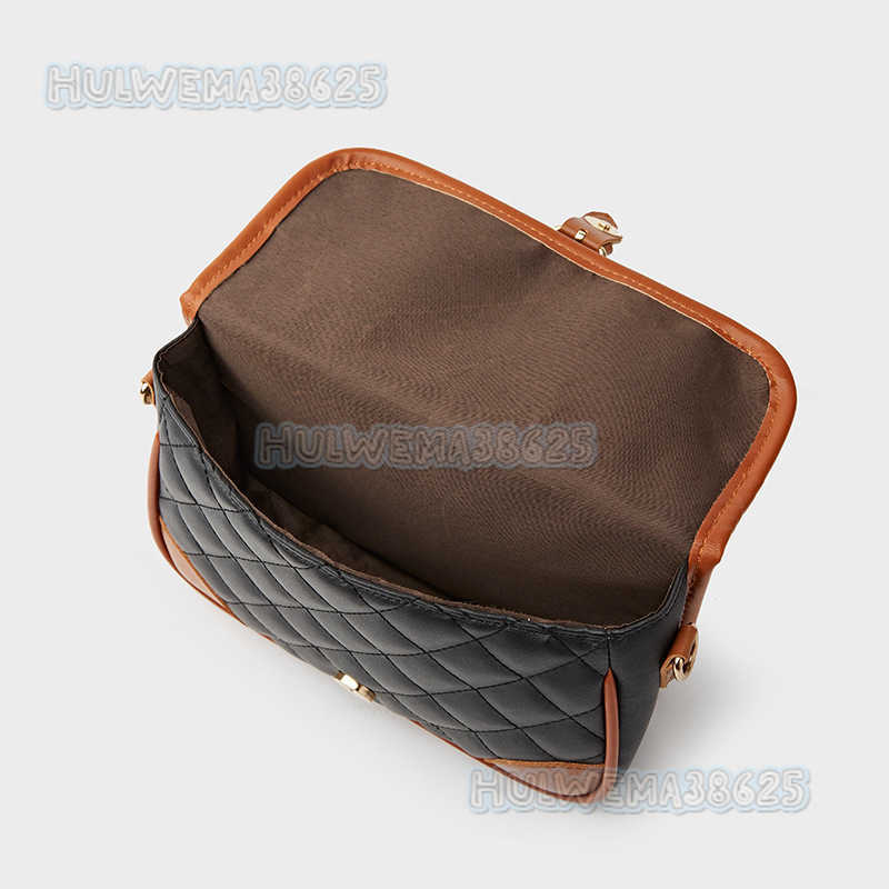 Womens Small Square Bag 2025 Summer New Fashion Embroidered Plaid Shoulder Bag Letter Chain Crossbody Bag H250804