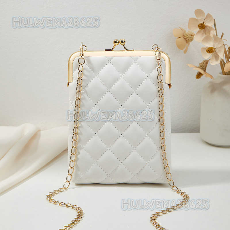 2025 Autumn New Womens Fashion Mobile Bag Casual Lingge Shoulder Bag Crossbody Wallet H250804