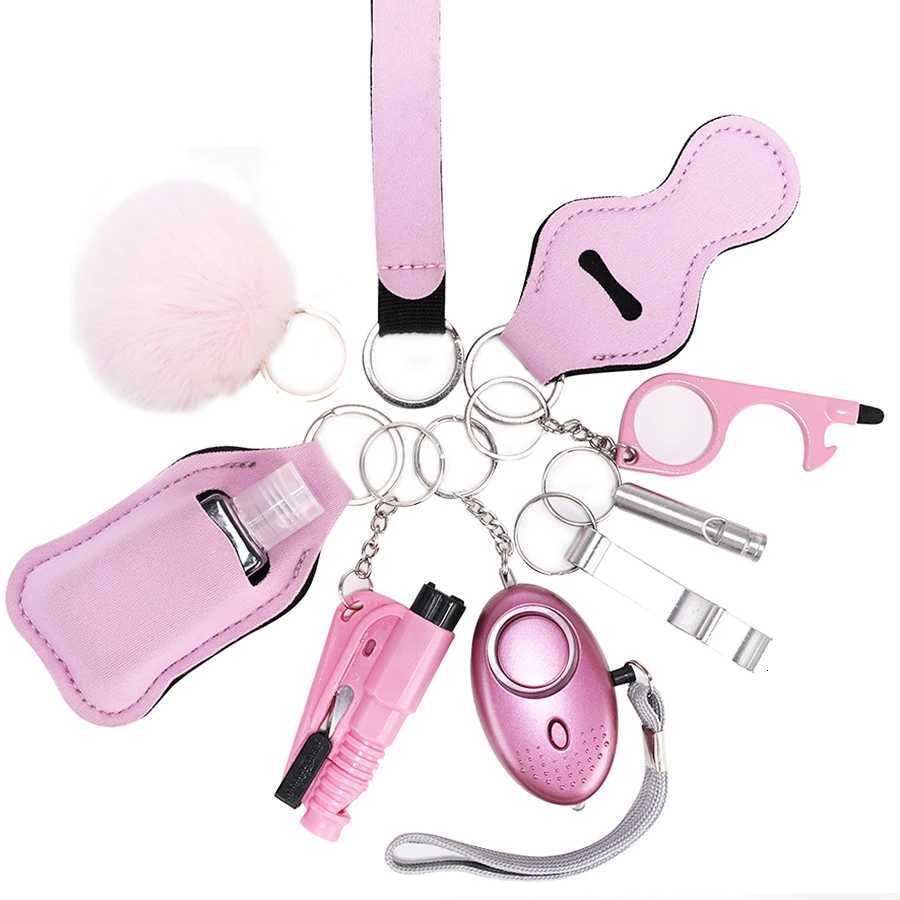 Self Defense Keychain Set for Women Safety Keychain Full Set with Personal Alarm Window Breaker Keychain Accessories G250802