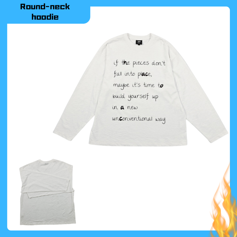 Cozy Long-Sleeve Tee: Customizable Casualwear for Men/Women Pattern and color can be customized