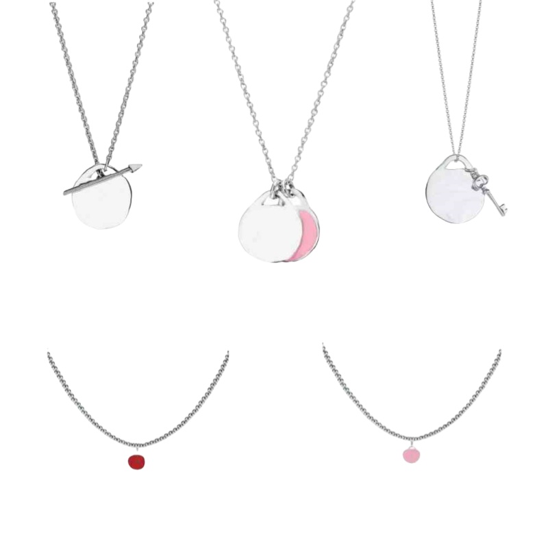 Heart necklace designer necklace plated gold necklace forever love designer jewelry women rose gold metal chain thin letters pendant charm necklace lovely om020 C4