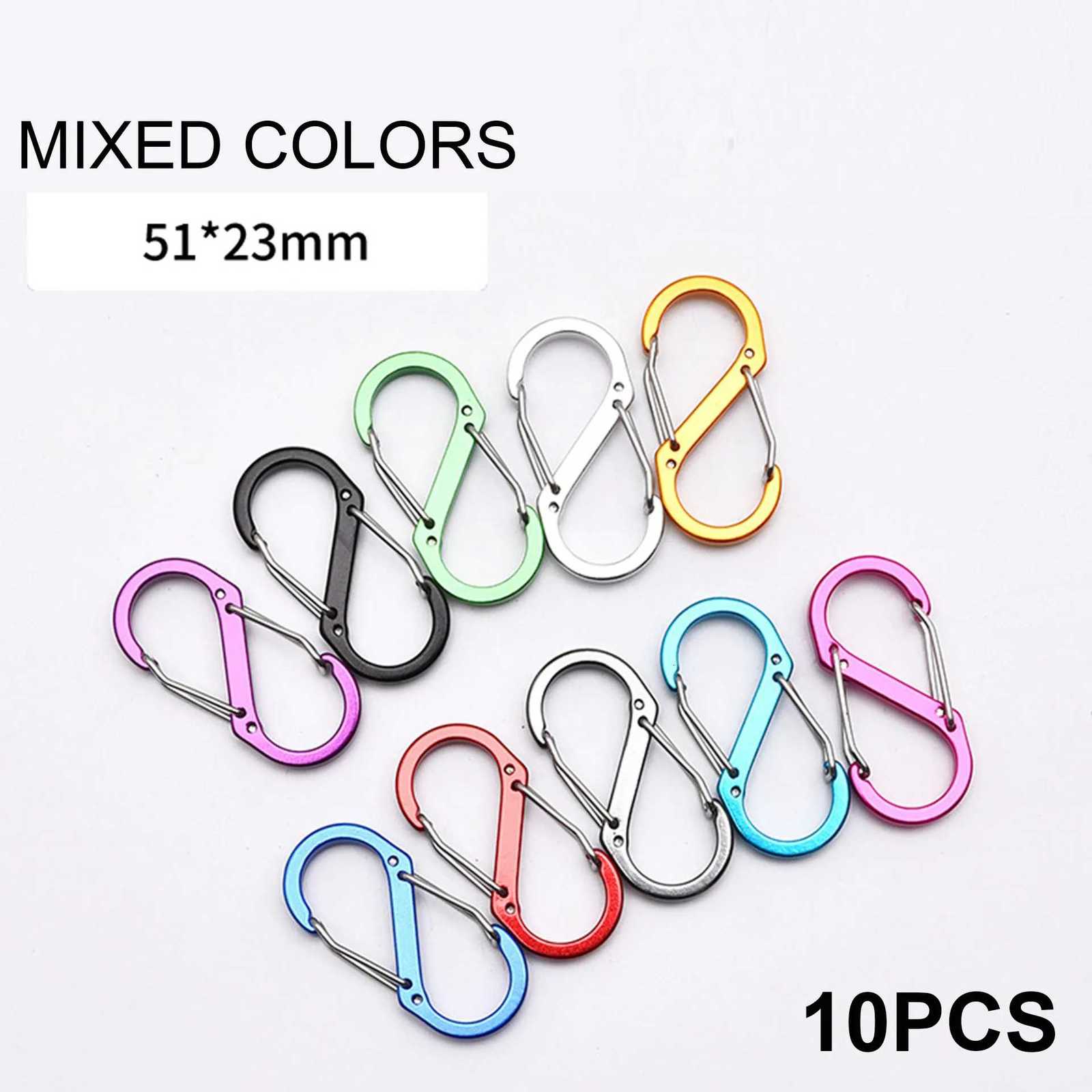 10PCS Small S Type D Gourd Round Star Heart Shaped 5cm Carabiner Set 10pcs Hook Clips Keychain G250802