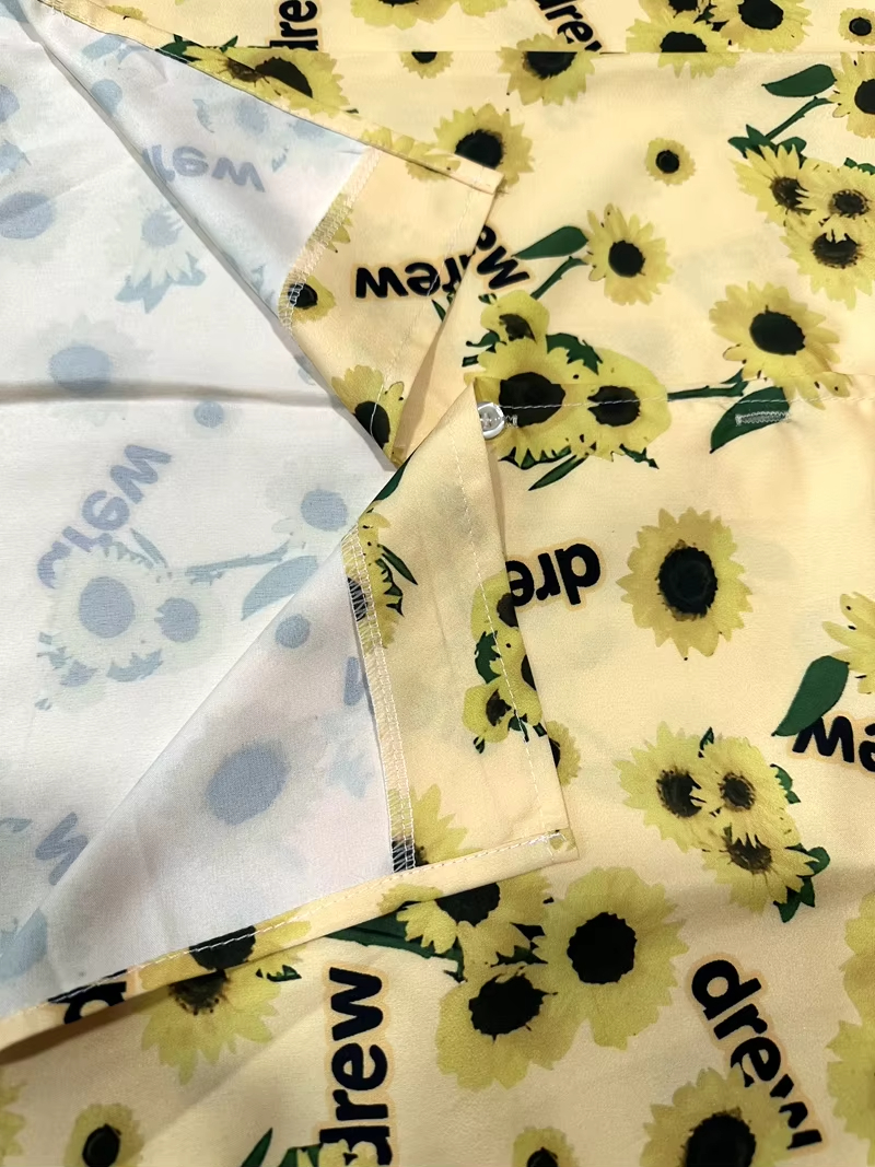 DREW HOUSE Sunflower shirt men's trend Loose couple Hawaiian half-sleeved floral shirts