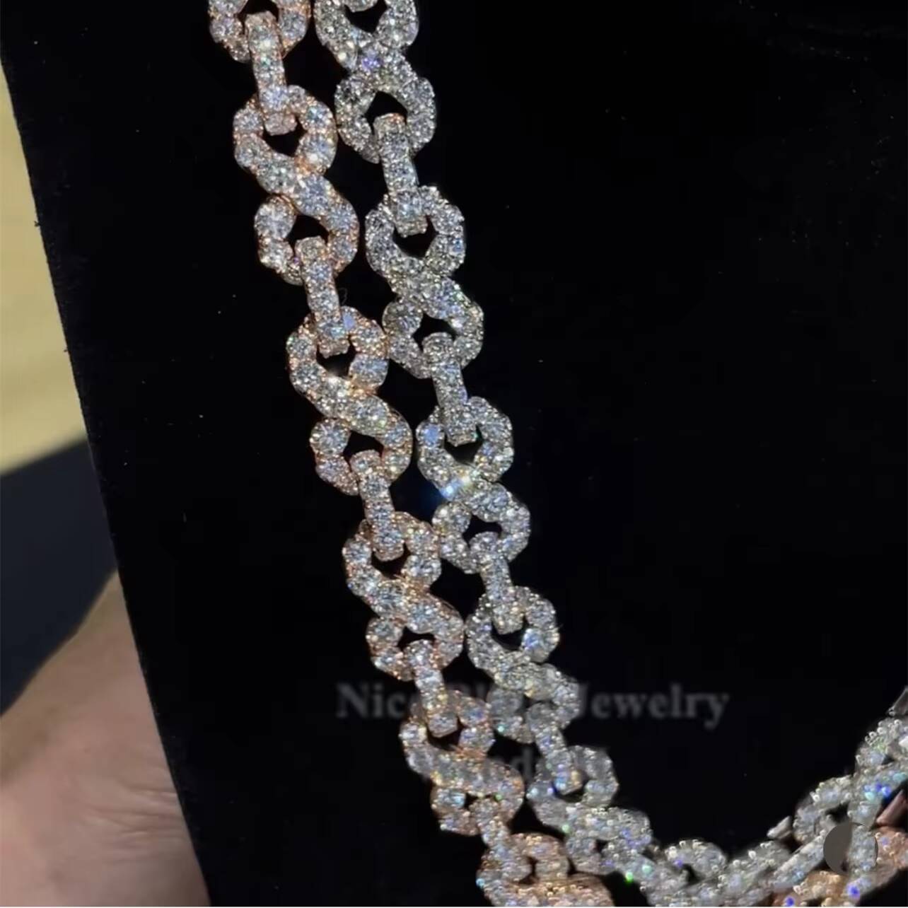 Custom Hip Hop Jewelry Necklace Iced Out Diamond S925 Silver Forever 8 Gold Moissanite Chain Design for Men