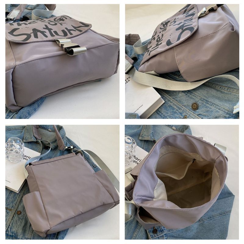 Korean version of the shoulder personality graffiti letters large-capacity messenger Messenger street back big bag