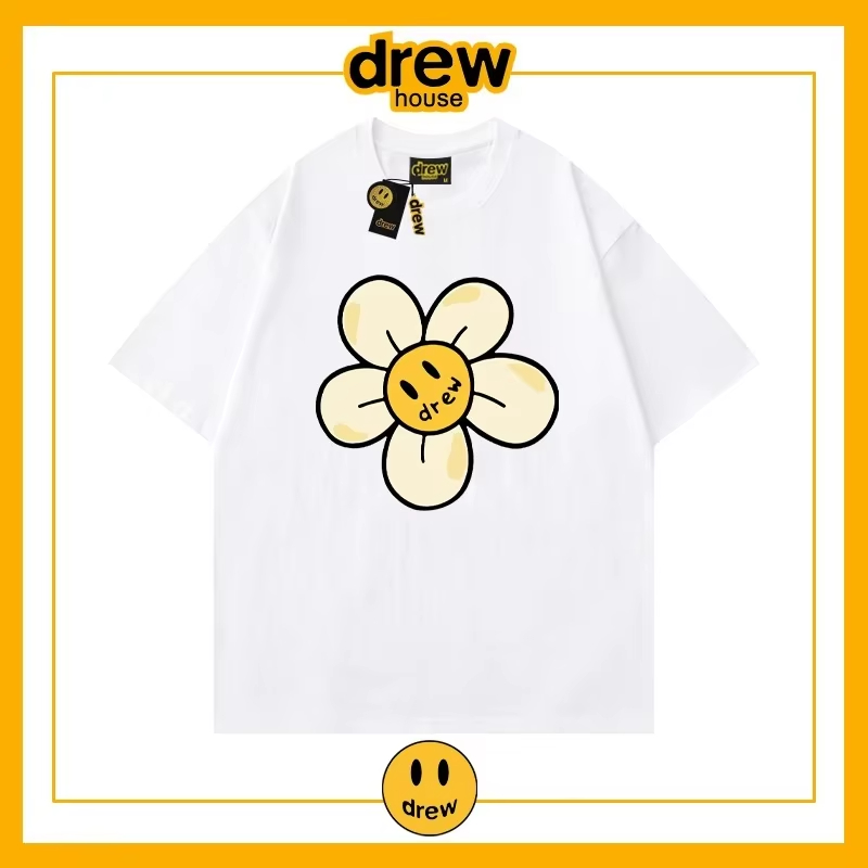 DREW HOUSE Men's Designer T-shirt T Shirts Summer Painted Graphic Shirt Unisex Men Women Short Sleeve Fashion Top Casual Vintage Luxury Brand Ret