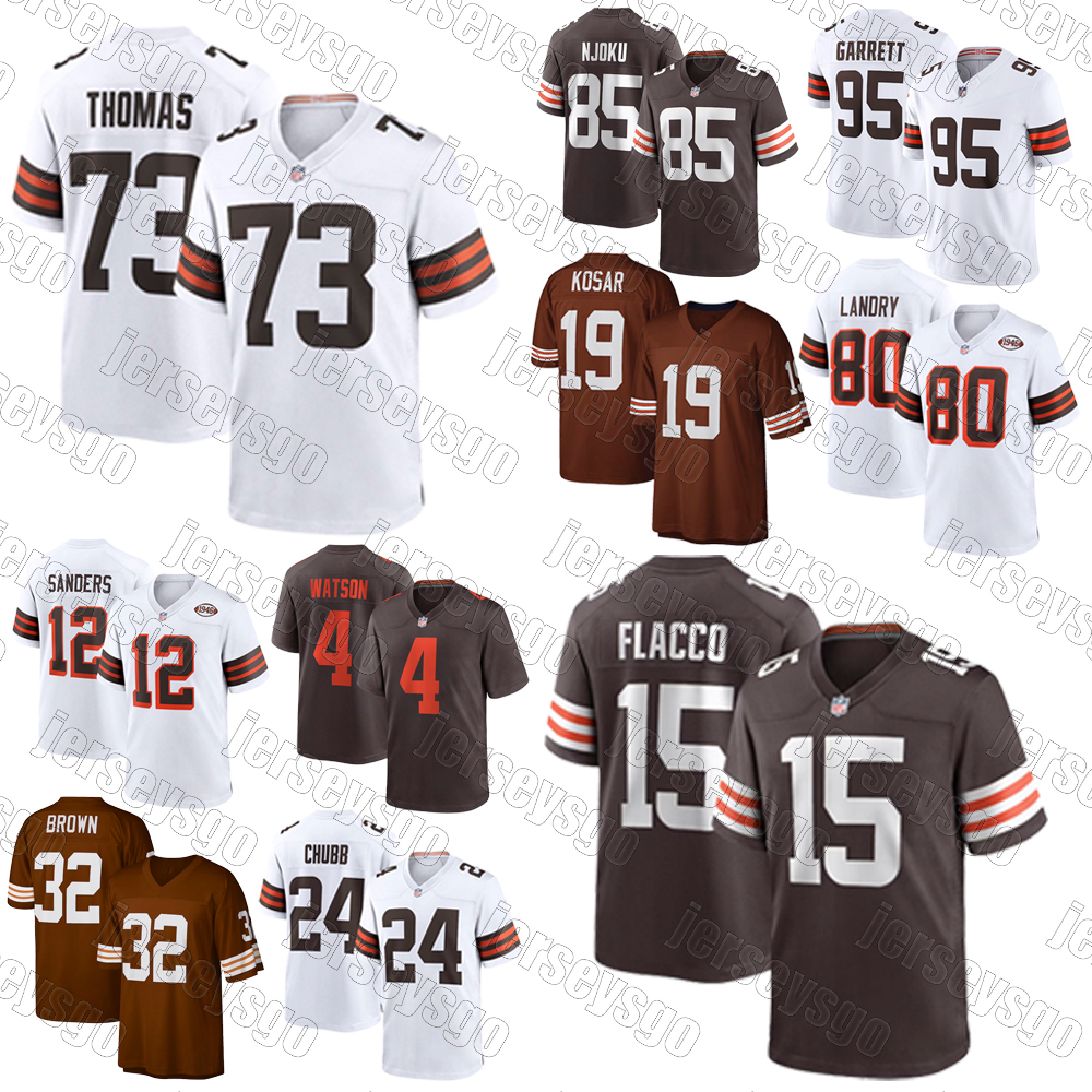 Myles Garrett BrownsS Shedeur Sanders Nick Chubb Football Jersey Quinshon Judkins Joe Flacco Owusu-Koramoah Denzel Ward Dustin Hopkins Elijah Moore Dorian Jersey