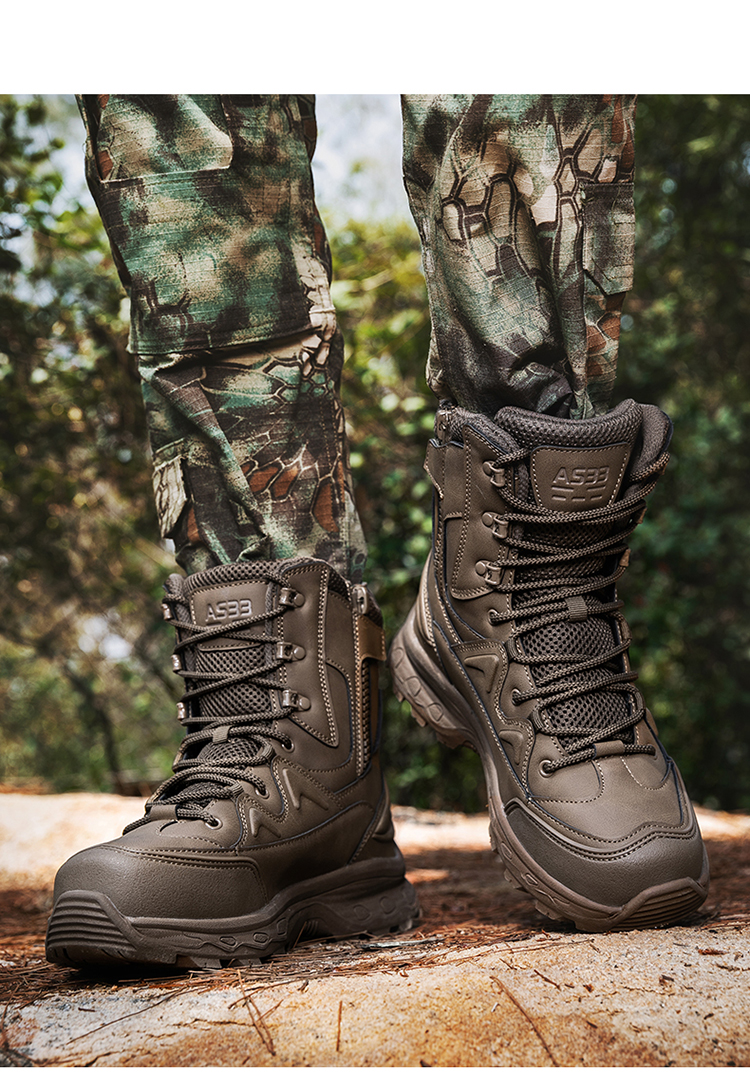 1902 New Large Military Boots Anti slip Combat Boots Outdoor Hiking and Mountaineering Boots Training Boots