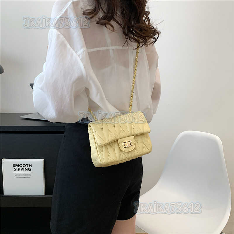 Fashion Single Shoulder Bag for Women 2025 Spring Summer New Simple Casual Chain Crossbody Bag Trendy Niche Small Square Bag H250804