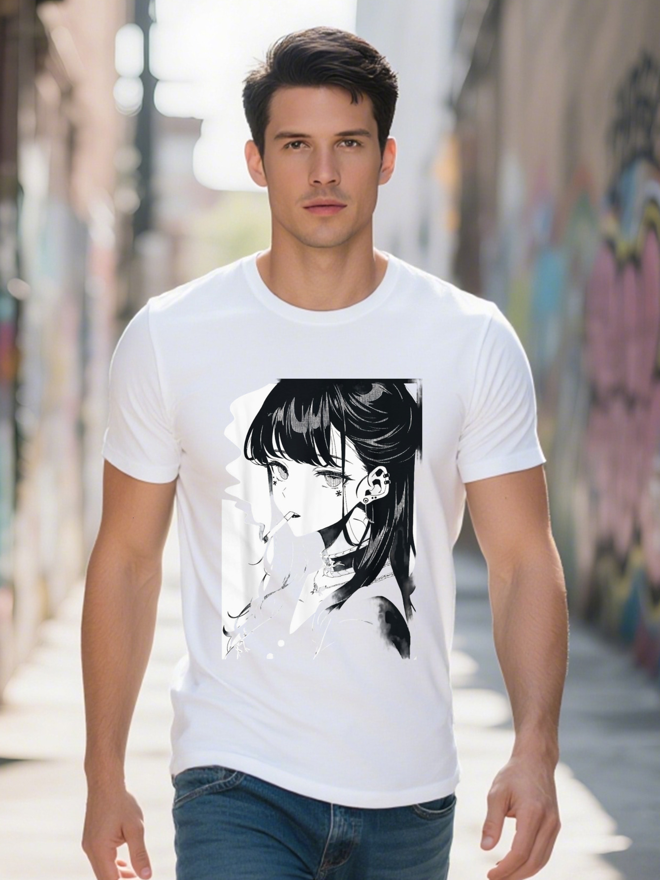 Anime Horror Girl Aesthetic Soft Grunge Waifu Japanese Otaku T-Shirt ce1f9