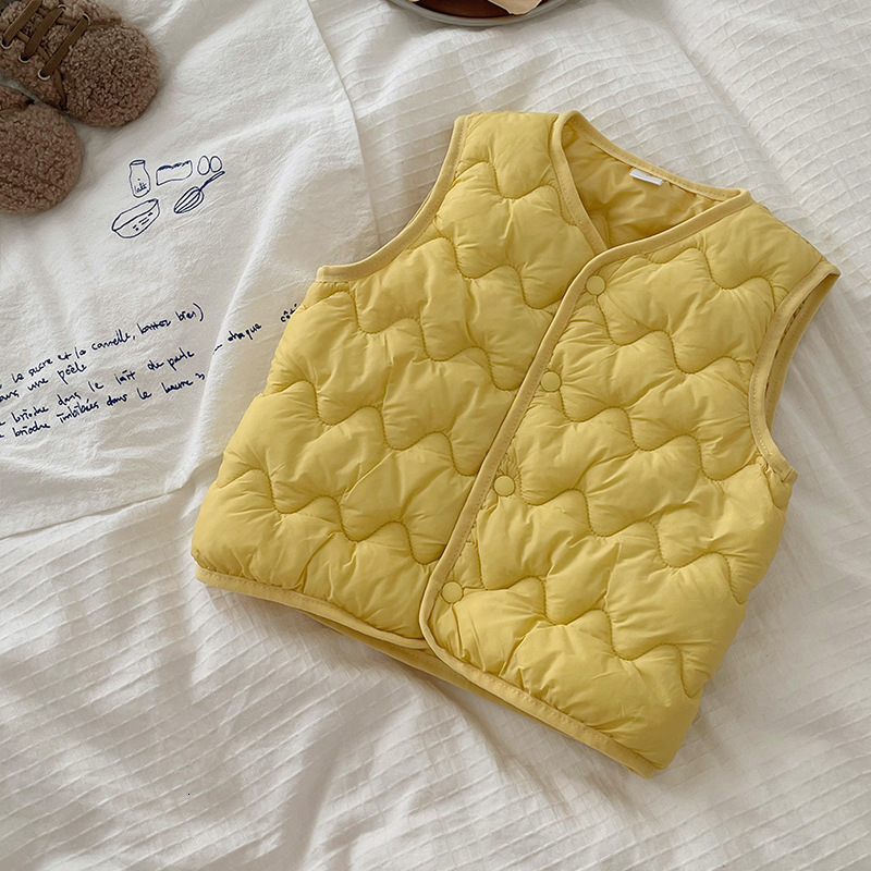 Childrens Down Cotton Vest Baby Infant Inner and Outer Wear Autumn Winter Thickened Vest New Style Boys and Girls New Style230222