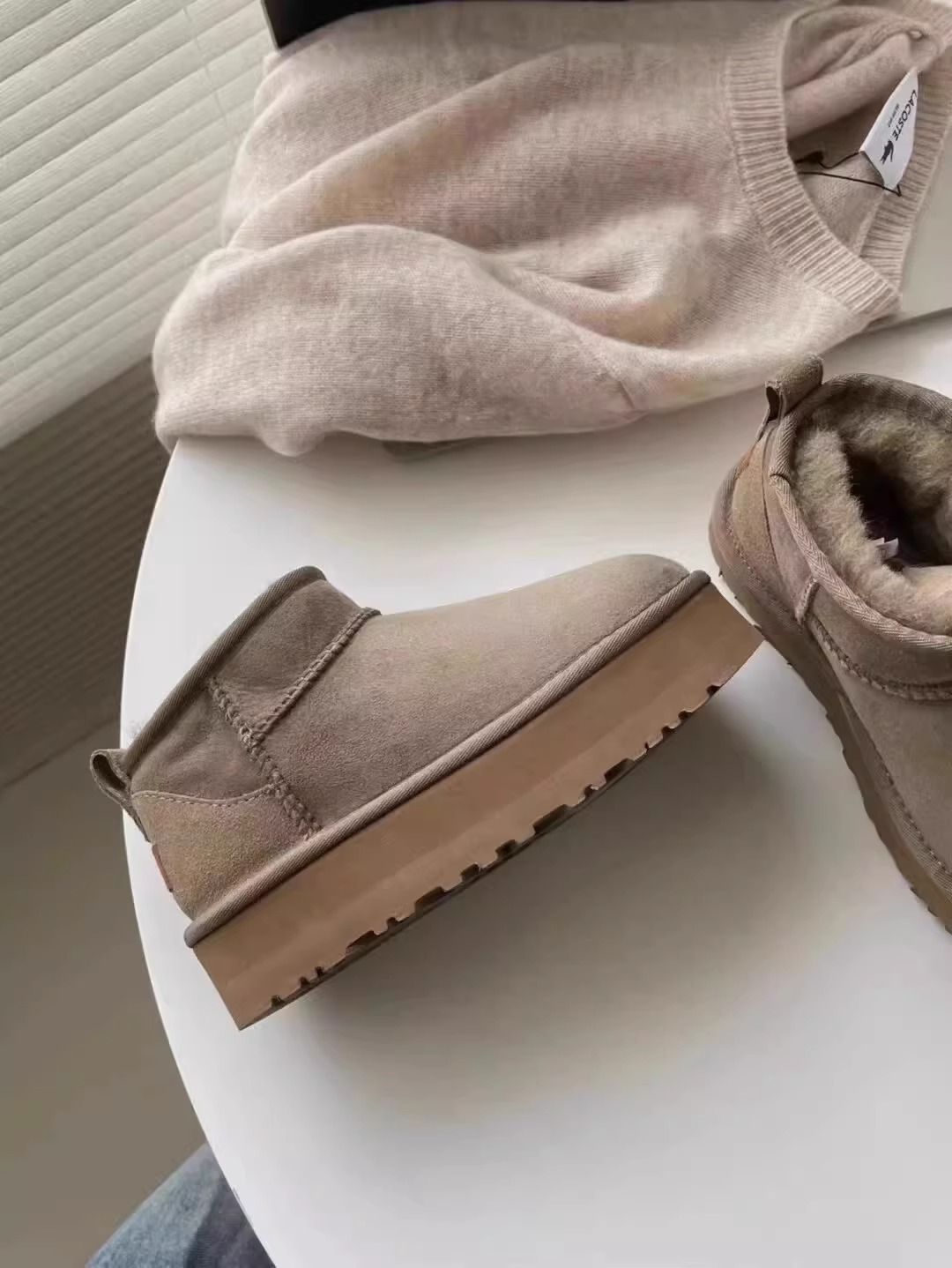 Women's Thick - soled Snow Boots 2025 Winter Style One - piece Fur - lined Short - tube Snow Cotton Shoes for Women Plush - added and Thickened B