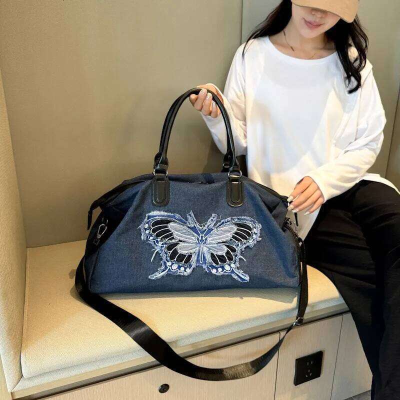 Leisure Large Capacity Denim Women's Handbag Crossbody Lage Travel Designer Bag Bags Vie