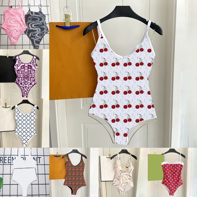 Femmes Sexy Bikini Swimwear Designer Counter Couleur One Piece Suite de la piscine Summer Holidays Imprimé Bathing Trots