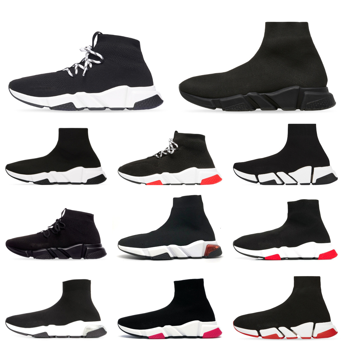 Designer Sock Shoes Trainers Men Women 2.0 3.0 4.0 Graffiti White Black Speed Casual Shoes Red Beige Clear Sole Lace-up Neon High Low Socks Runner Flat Platform Sneakers B9