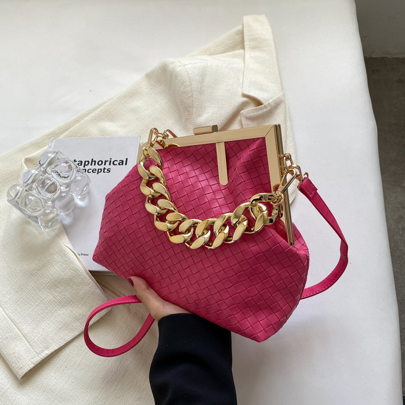 Luxury Brand Designer Bag Women's Bag Free Shipping New Fashion Pleated Metal Clip Chain Small Square Bag Versatile Shoulder Crossbody Bag Trendy