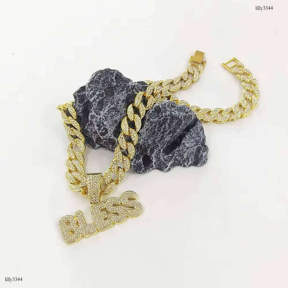 DHcollections Gold Plated Alloy Cuban Chain Hip - Hop Pendant Necklace