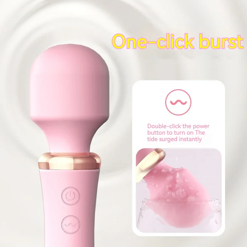 Silicone Double Head Av Wand Vibrators Powerful Clit Stimulation Nipple Massager Dildo Vibrator for Women LL-B2115